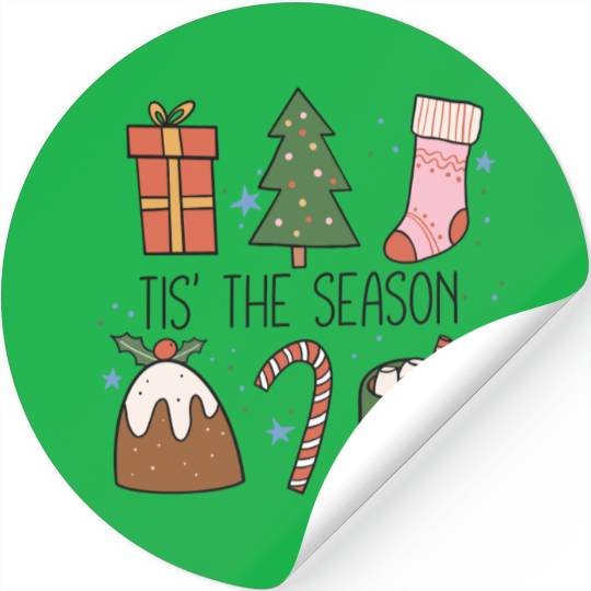Tis the Season Christmas Stickers