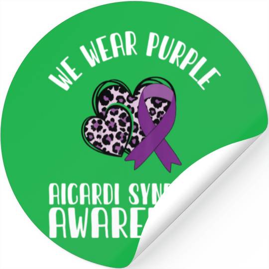 We Wear Purple For Aicardi Syndrome Awareness Stickers