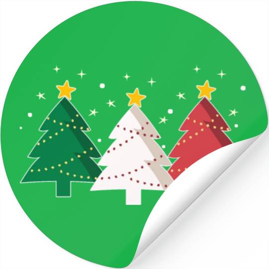 Christmas Tree Italy Flag Stickers