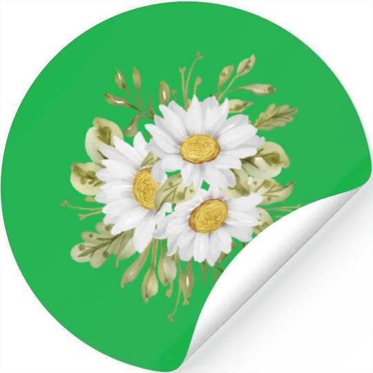 Marguerites Daisy Summer Daisies Flower Garden Stickers