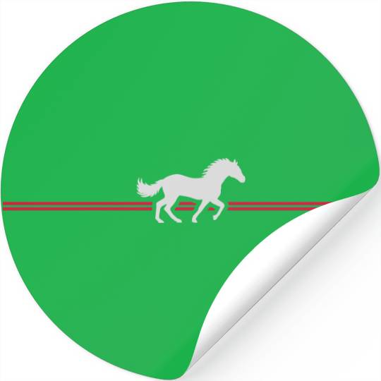 stripe line racing horse Stickers