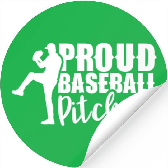 Proud Baseball Pitcher Hobby Sayings Player Stickers