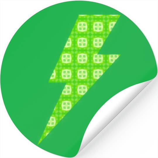 Patterned Lightning Symbol Stickers