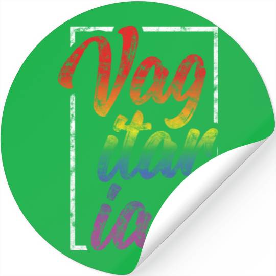 LGBT Gay Pride Lesbian Vagitarian Vegetarian Stickers