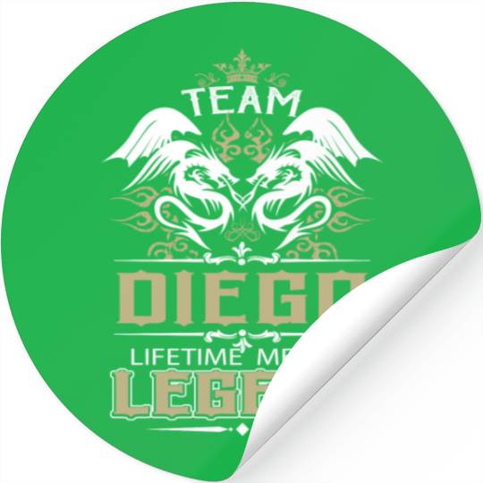 Diego Name Stickers - Diego Dragon Lifetime Member