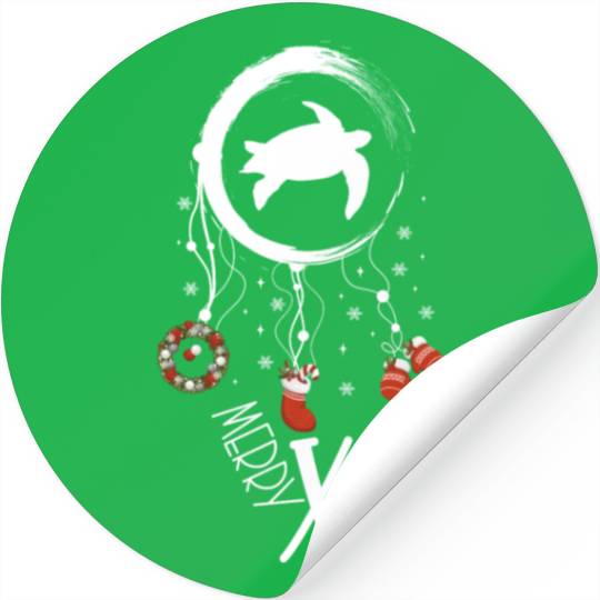Winter dreamcatcher Christmas Sea turtle Stickers
