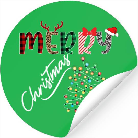 MERRY CHRISTMAS ,Christmas light Stickers