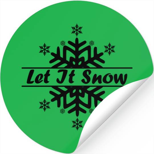 Let it snow in Christmas Stickers