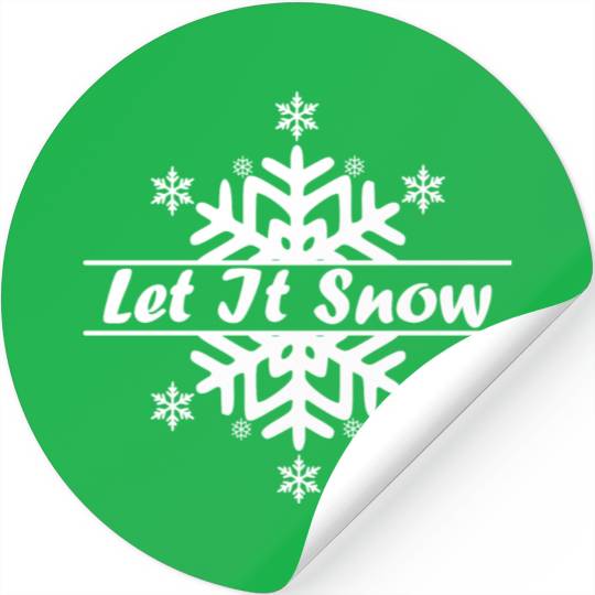 Let it snow in Christmas Stickers