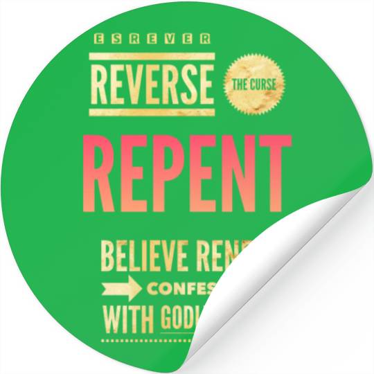 gold red reverse Stickers