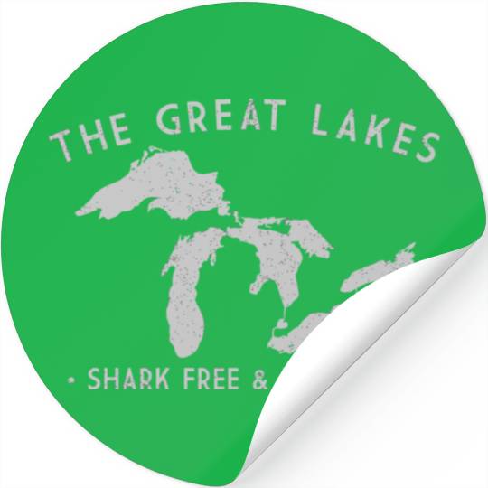 Great Lakes Shark Free And Unsalted Sweat Stickers