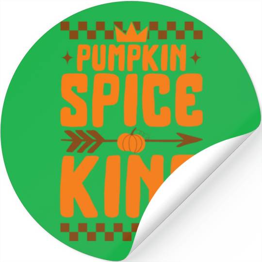 Halloween Thanksgiving Stickers, Pumpkin Spice King