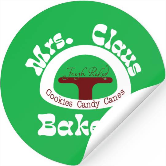 Christmas Stickers, Mrs. Claus Bakery Stickers,