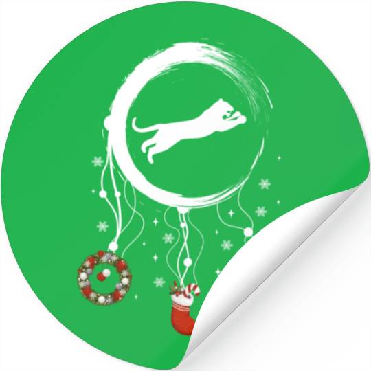 Winter dreamcatcher Christmas Tiger Stickers