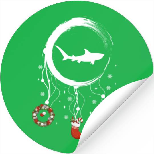 Winter dreamcatcher Christmas Tiger shark Stickers