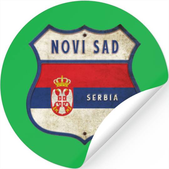 Novi Sad Serbia coat of arms flag design Stickers