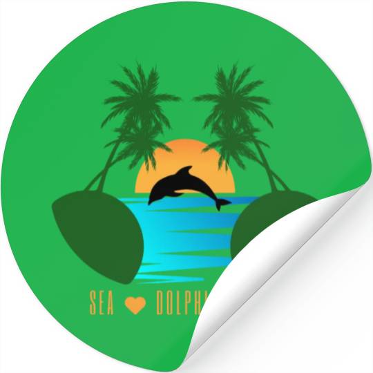 dolphin nature Stickers
