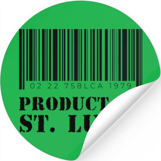 Product of St. Lucia (Black) Stickers