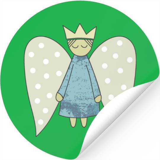 The Flight of the Christmas Angel Stickers