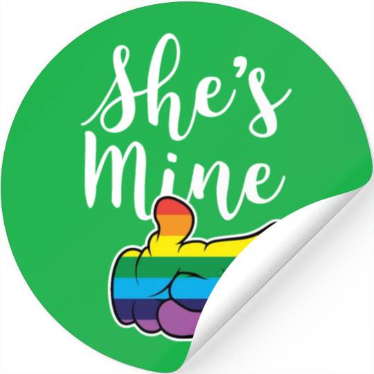 Matching Lesbian Couple She's Mine Part2 Stickers