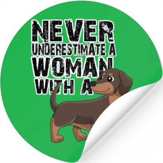 Dachshund Never Underestimate Stickers