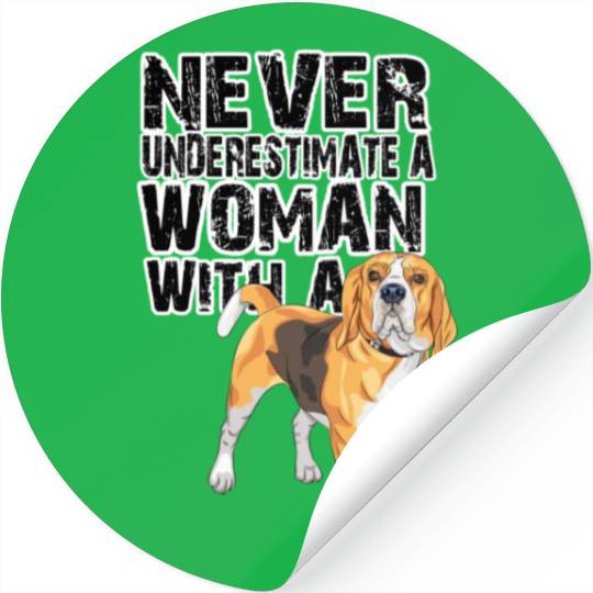 Beagle Never Underestimate Stickers