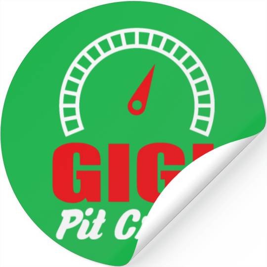 Gigi Racing Car Bday Party Family Matching Pit Cre Stickers