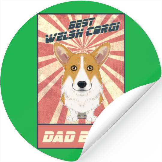 Best Welsh Corgi Dad Ever I Corgi Lover Stickers