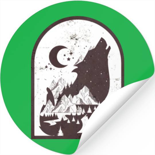 night wolf Stickers