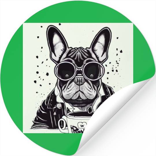 I love dog and coffee Stickers