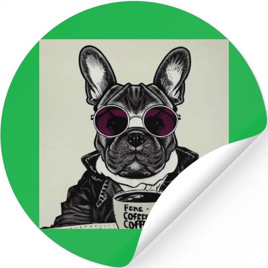 I love dog and coffee Stickers