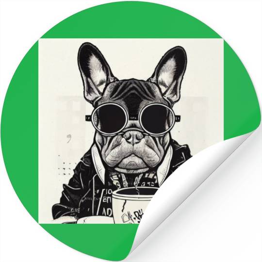 I love dog and coffee Stickers