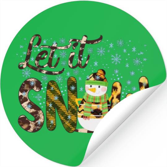 Christmas Snowman, Let it snow , Snowman gift Stickers