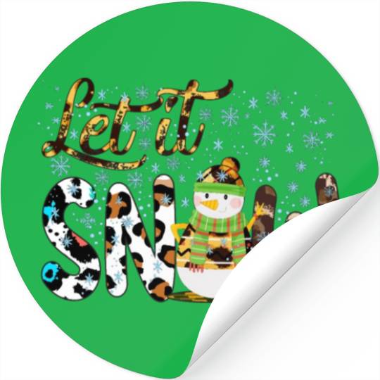 Christmas Snowman, Let it snow , Snowman gift Stickers
