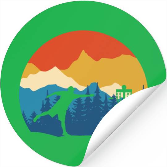 Disc Golf - Disc Golfing Player Ultimate Frisbee Stickers