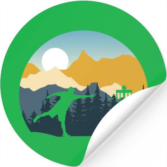 Disc Golf - Disc Golfing Player Ultimate Frisbee Stickers