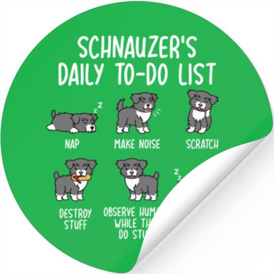 Schnauzer Daily To Do List Stickers
