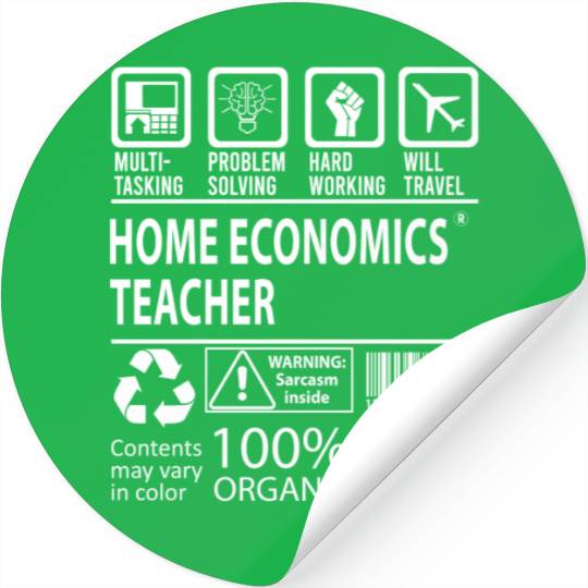 Home Economics Teacher Stickers - Multitasking Job