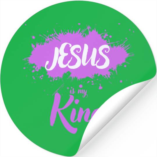 JESUS is my King Stickers