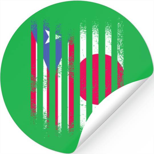Puerto Rico Flag Japan Grown Country Flags Stripes Stickers