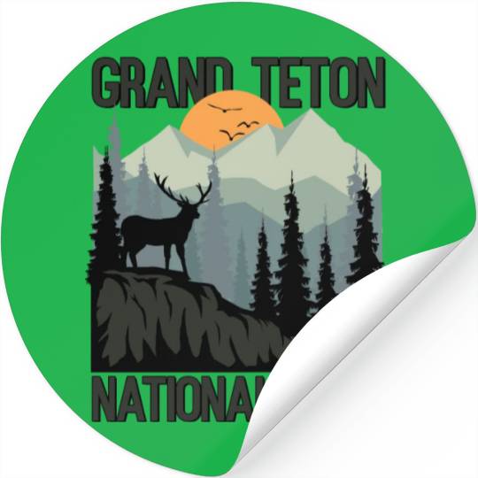 Grand Teton National Park Mountains Wilderness Stickers