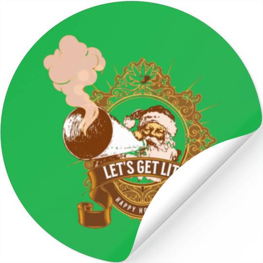 Lets get lit christmas Stickers