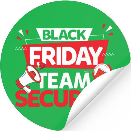 Black Friday Team Security for Shopping Fans and Stickers