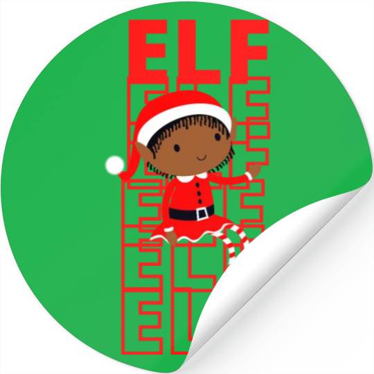 Elf Love Red Stickers