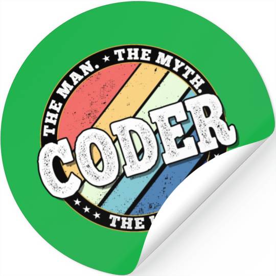 Coder. The man. The myth. The legend. Stickers