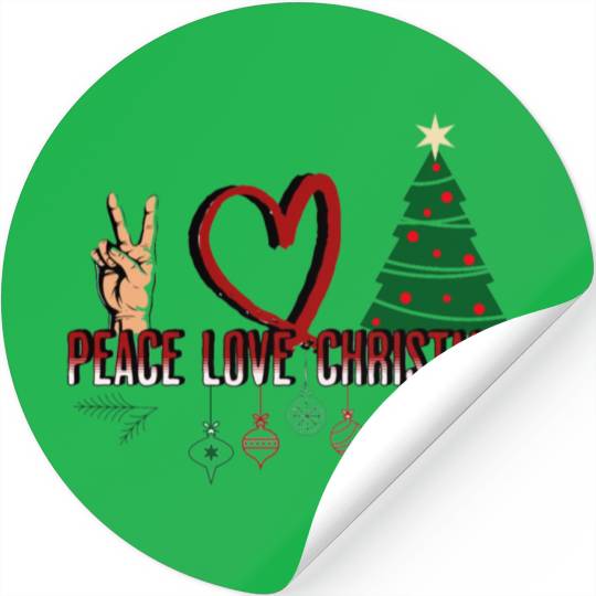 Peace Love Christmas Stickers