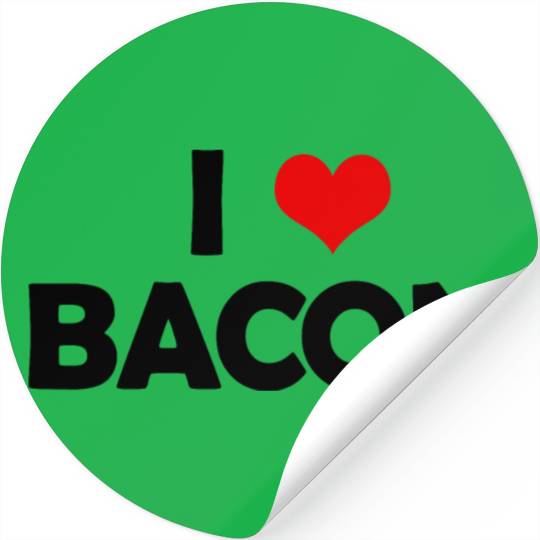 I Love Bacon Stickers
