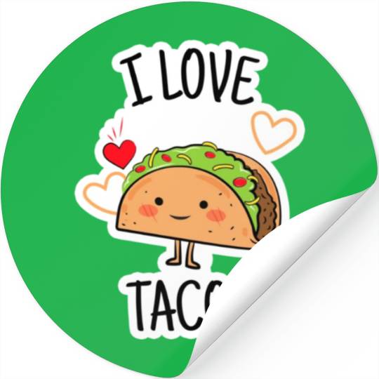 I Love Tacos Stickers