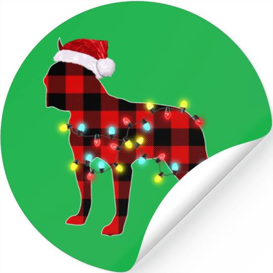 Boston Terrier Christmas Dog Lover Pajamas Stickers