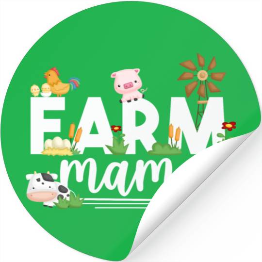 Local Farmers Mama Agriculture Mom Stickers